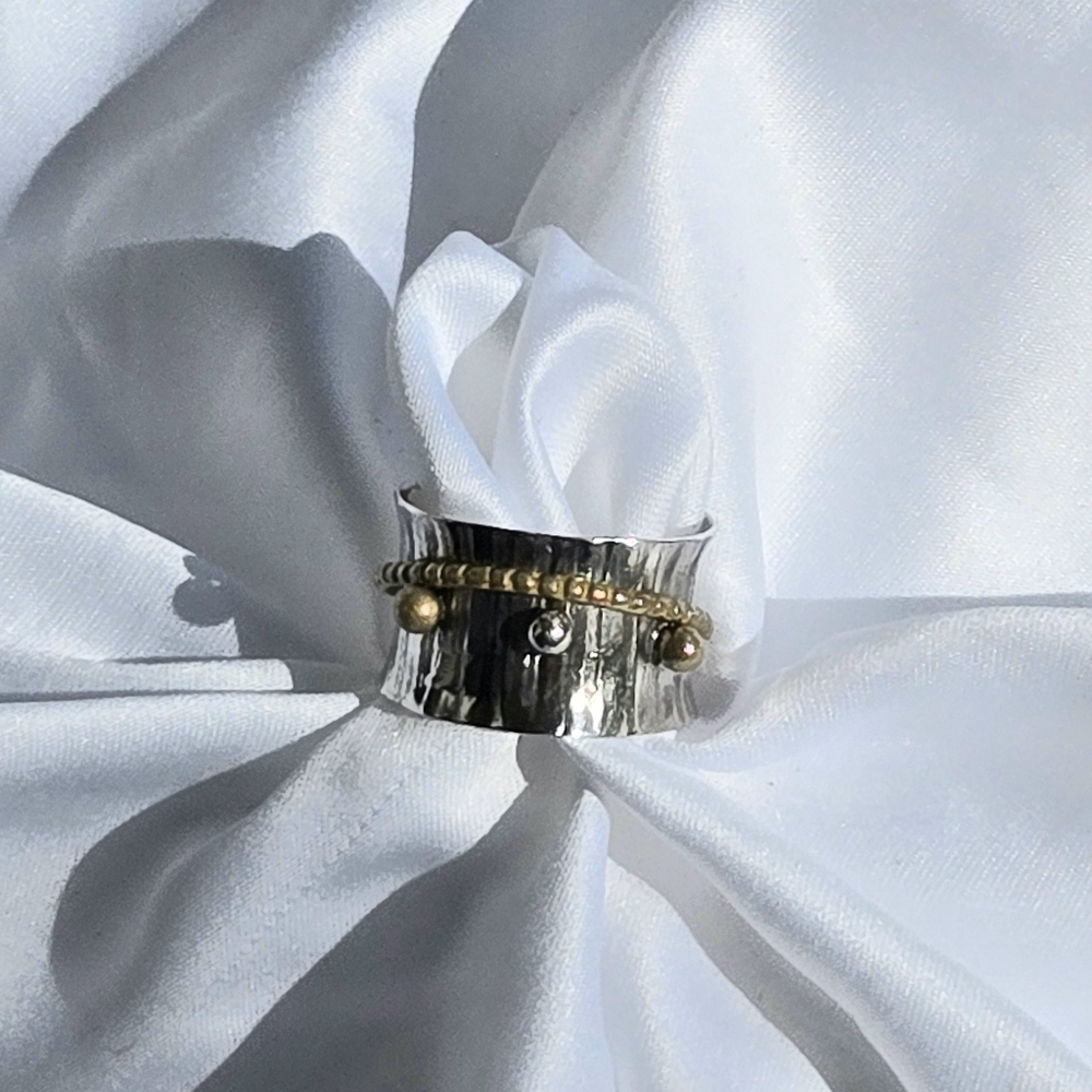 Sterling Silver Fidget Spinner Ring View 5